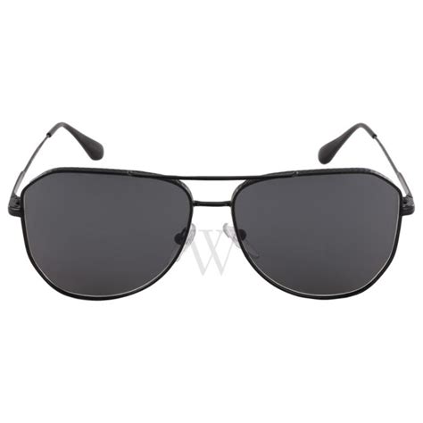 Prada 58 mm Black Rubber Sunglasses 